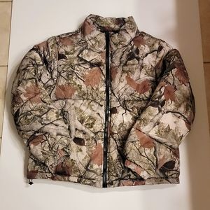 Cropped Camo Puffer
